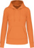 Dámska ekologická mikina s kapucňou - Kariban, farba - light orange, veľkosť - XL