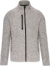 Pánska pletená flísová bunda s melanžovým efektom - Kariban, farba - light grey melange, veľkosť - 3XL
