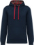 Unisex mikina s kapucňou - Kariban, farba - navy/red tartan, veľkosť - M