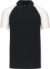 Piqué polokošeľa v baseballovom štýle - Kariban, farba - black/light grey/white, veľkosť - M