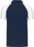 Piqué polokošeľa v baseballovom štýle - Kariban, farba - navy/light grey/white, veľkosť - L