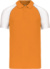 Piqué polokošeľa v baseballovom štýle - Kariban, farba - orange/light grey/white, veľkosť - 3XL