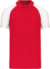 Piqué polokošeľa v baseballovom štýle - Kariban, farba - red/light grey/white, veľkosť - L