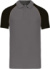 Piqué polokošeľa v baseballovom štýle - Kariban, farba - slate grey/light grey/black, veľkosť - XL