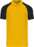 Piqué polokošeľa v baseballovom štýle - Kariban, farba - yellow/light grey/black, veľkosť - M