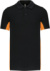 Dvojfarebné polo tričko s piké textúrou "Flag" - Kariban, farba - black/orange, veľkosť - L