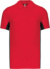Dvojfarebné polo tričko s piké textúrou "Flag" - Kariban, farba - red/black, veľkosť - L