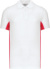 Dvojfarebné polo tričko s piké textúrou "Flag" - Kariban, farba - white/red, veľkosť - M