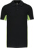 Dvojfarebné polo tričko s piké textúrou "Flag" - Kariban, farba - black/lime, veľkosť - M