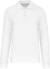 Pánske polotričko s dlhým rukávom z piké úpletu - Kariban, farba - white, veľkosť - 3XL