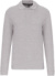 Pánske polotričko s dlhým rukávom z piké úpletu - Kariban, farba - oxford grey, veľkosť - XXL