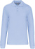 Pánske polotričko s dlhým rukávom z piké úpletu - Kariban, farba - sky blue, veľkosť - 4XL