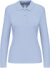 Dámske polo tričko s dlhým rukávom z piké materiálu - Kariban, farba - sky blue, veľkosť - M