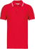 Pánske kontrastné polokošeľa s piké textúrou - Kariban, farba - red/white/navy, veľkosť - M