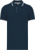 Pánske kontrastné polokošeľa s piké textúrou - Kariban, farba - navy/white/light turquoise, veľkosť - M