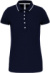 Dámske kontrastné polo tričko s piké textúrou - Kariban, farba - navy/white/red, veľkosť - XS