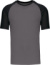 Baseballové tričko - Kariban, farba - slate grey/black, veľkosť - S