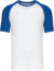 Baseballové tričko - Kariban, farba - white/royal blue, veľkosť - L