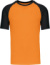 Baseballové tričko - Kariban, farba - orange/black, veľkosť - XXL