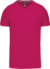 Pánske tričko s V-výstrihom - Kariban, farba - fuchsia, veľkosť - XXL