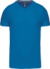 Pánske tričko s V-výstrihom - Kariban, farba - tropical blue, veľkosť - 4XL