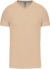 Pánske tričko s V-výstrihom - Kariban, farba - light sand, veľkosť - 3XL
