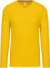 Pánske tričko s dlhým rukávom a V-výstrihom - Kariban, farba - yellow, veľkosť - M