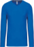 Pánske tričko s dlhým rukávom a V-výstrihom - Kariban, farba - light royal blue, veľkosť - 4XL