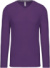 Pánske tričko s dlhým rukávom a V-výstrihom - Kariban, farba - purple, veľkosť - 4XL