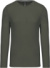 Pánske tričko s dlhým rukávom - Kariban, farba - dark khaki, veľkosť - 3XL