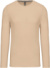 Pánske tričko s dlhým rukávom - Kariban, farba - light sand, veľkosť - 3XL