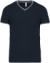 Pánske pique tričko s V-výstrihom - Kariban, farba - navy/light grey/white, veľkosť - 3XL