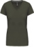 Dámske tričko s výstrihom do V - Kariban, farba - dark khaki, veľkosť - XXL
