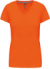 Dámske tričko s výstrihom do V - Kariban, farba - orange, veľkosť - XL
