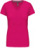 Dámske tričko s výstrihom do V - Kariban, farba - fuchsia, veľkosť - M