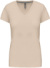 Dámske tričko s výstrihom do V - Kariban, farba - light sand, veľkosť - 3XL