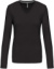 Dámske tričko s výstrihom do V a dlhým rukávom - Kariban, farba - dark grey, veľkosť - XL