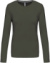 Dámske tričko s dlhým rukávom - Kariban, farba - dark khaki, veľkosť - M