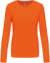 Dámske tričko s dlhým rukávom - Kariban, farba - orange, veľkosť - M