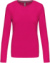 Dámske tričko s dlhým rukávom - Kariban, farba - fuchsia, veľkosť - S