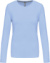 Dámske tričko s dlhým rukávom - Kariban, farba - sky blue, veľkosť - 3XL