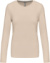 Dámske tričko s dlhým rukávom - Kariban, farba - light sand, veľkosť - 3XL