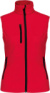 Dámska 3-vrstvová softshellová vesta - Kariban, farba - red, veľkosť - 3XL