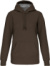 Mikina s kapucňou z hrubej bavlny - Kariban, farba - dark khaki, veľkosť - L