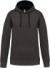 Kontrastná mikina s kapucňou - Kariban, farba - dark grey/black, veľkosť - 3XL