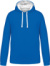 Kontrastná mikina s kapucňou - Kariban, farba - light royal blue/white, veľkosť - XL