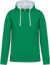 Kontrastná mikina s kapucňou - Kariban, farba - light kelly green/white, veľkosť - 4XL