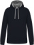 Kontrastná mikina s kapucňou - Kariban, farba - navy/fine grey, veľkosť - XL