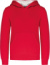 Detská kontrastná mikina s kapucňou - Kariban, farba - red/white, veľkosť - 10/12