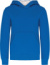 Detská kontrastná mikina s kapucňou - Kariban, farba - light royal blue/white, veľkosť - 12/14